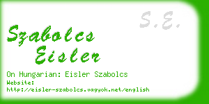 szabolcs eisler business card
